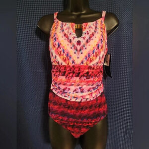 NWT Aqua green colorful one piece